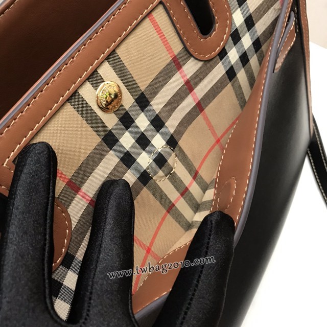 Burberry專門店新款Title泰爾勒手袋 巴寶莉Vintage復古格紋手提托特包肩背女包 yxb1509
